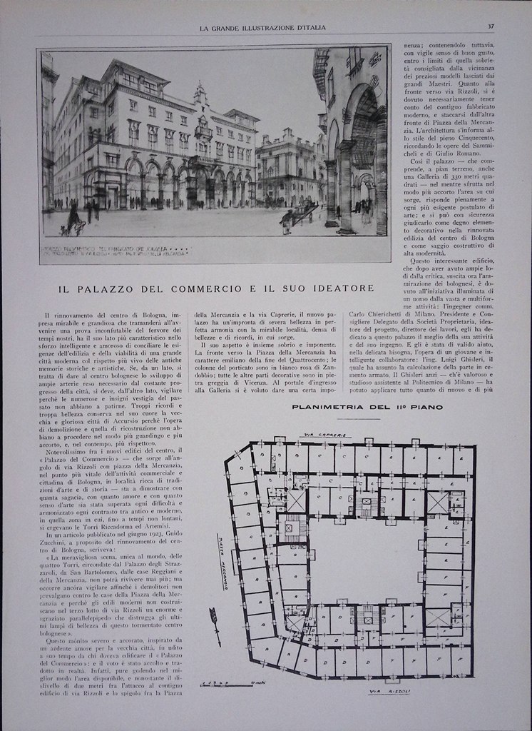 Articolo del 1927 Il Palazzo del Commercio di Bologna e …