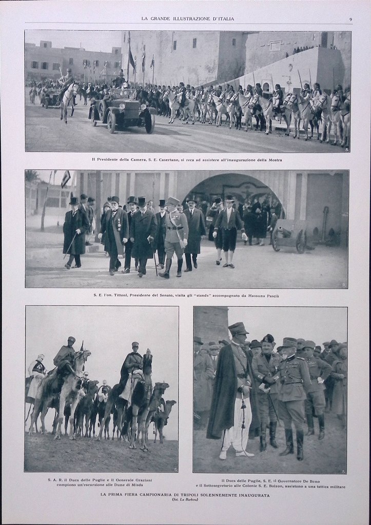 Articolo del 1927 La prima Fiera Campionaria di Tripoli Solennemente …