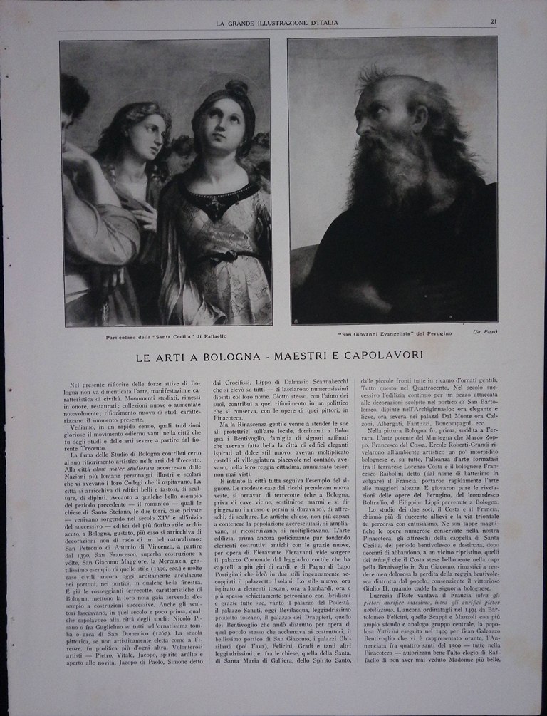 Articolo del 1927 Le Arti a Bologna Maestri e Capolavori …