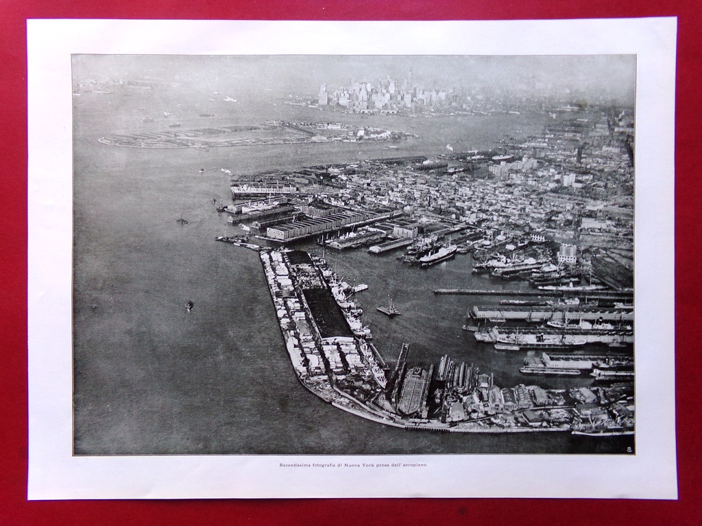 Articolo del 1928 Fotografia New York Aeroplano Lavoro Italiano Poletti …