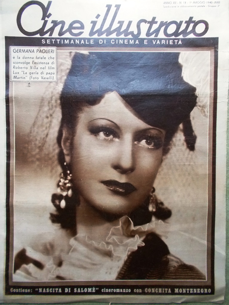 Cine Illustrato 1 Maggio 1940 Paolieri Greta Garbo Nascita Salomè …