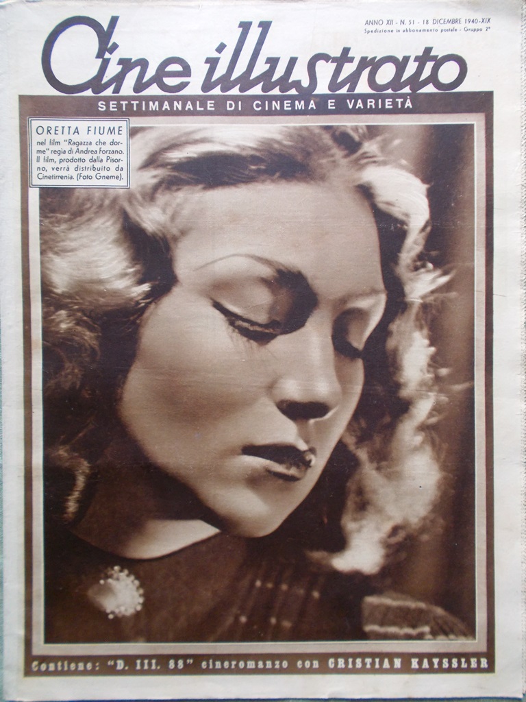 Cine Illustrato 18 Dicembre 1940 Fiume Stoppa Mercader Montenegro Porelli …