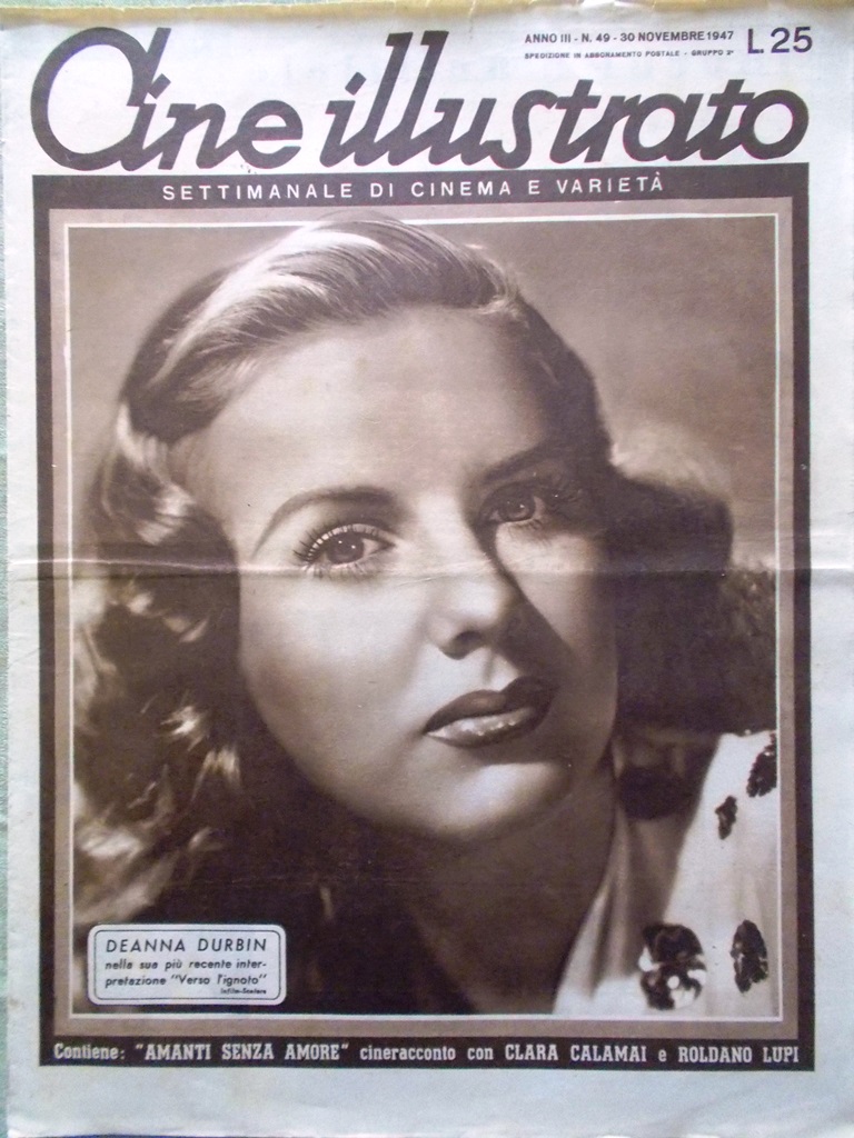 Cine Illustrato 30 Novembre 1947 Ginger Rogers Cornel Wilde Christian …