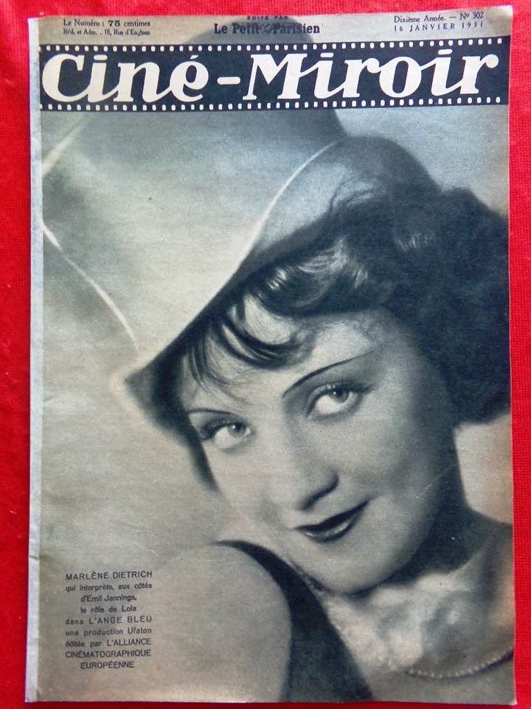 Cine-Miroir du 16 Janvier 1931 Marlène Dietrich Novarro Mercanton Lloyd …