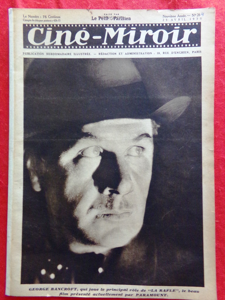 Cine-Miroir du 25 Avril 1930 Bancroft Modot Page Interferences Charlia …