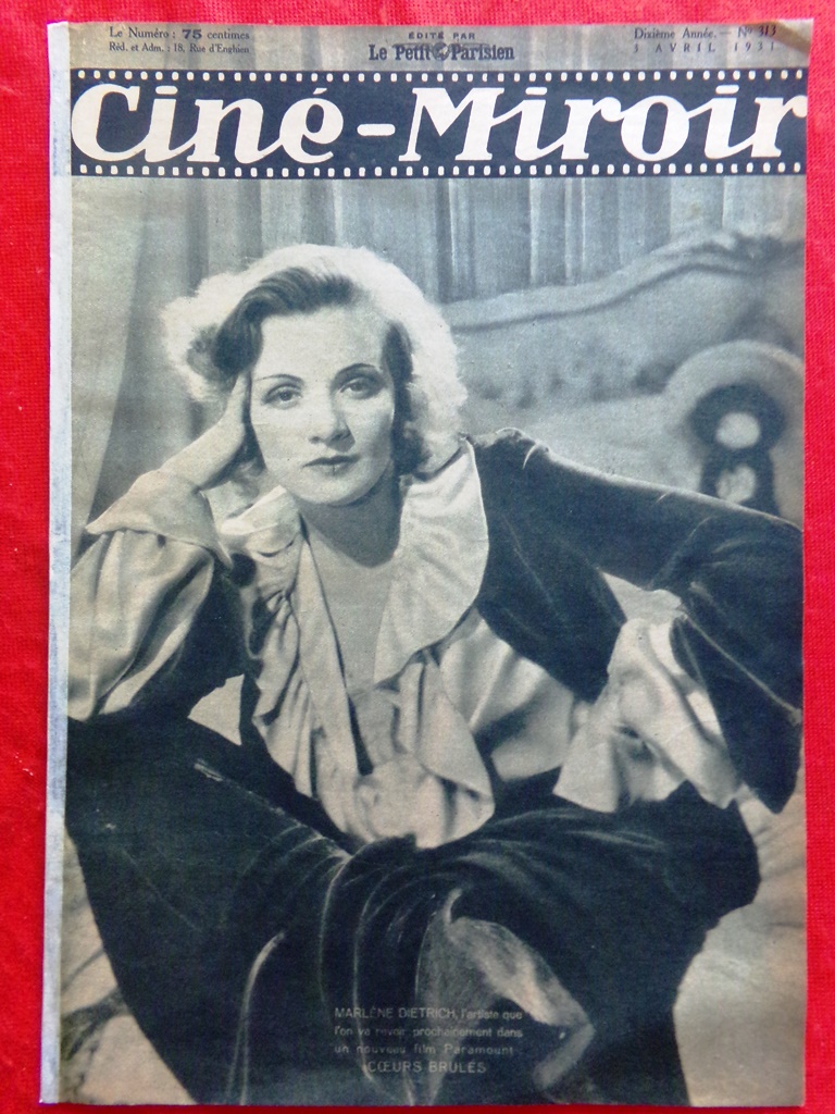 Cine-Miroir du 3 Avril 1931 Charlie Chaplin Dietrich Baur Barrymore …