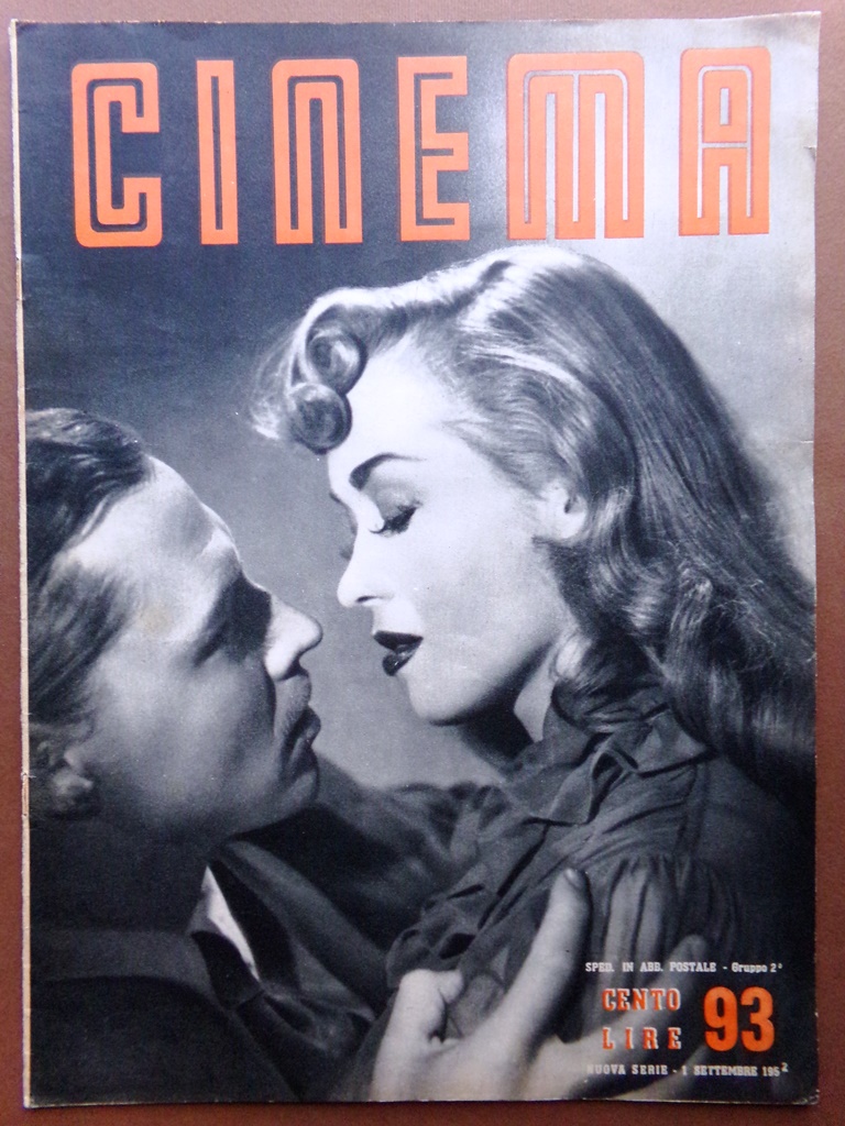 Cinema del 1 Settembre 1952 Stroheim Renoir Clouzot Laage Ford …