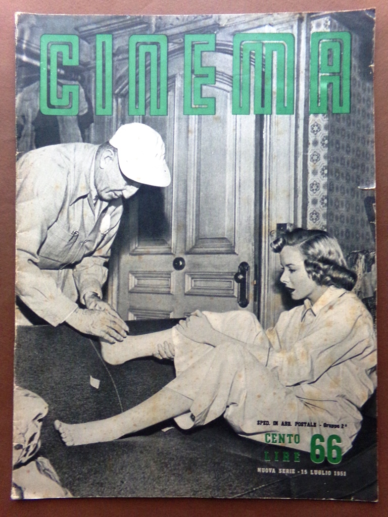 Cinema del 15 Luglio 1951 Charlot Potemkin Eisenstein Stekly Germi …