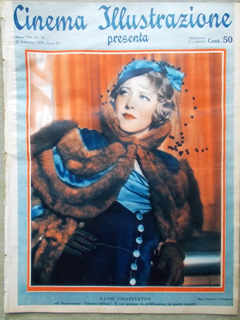 Cinema Illustrazione 27 Settembre 1933 Loretta Young Rissone Benassi Chatterton