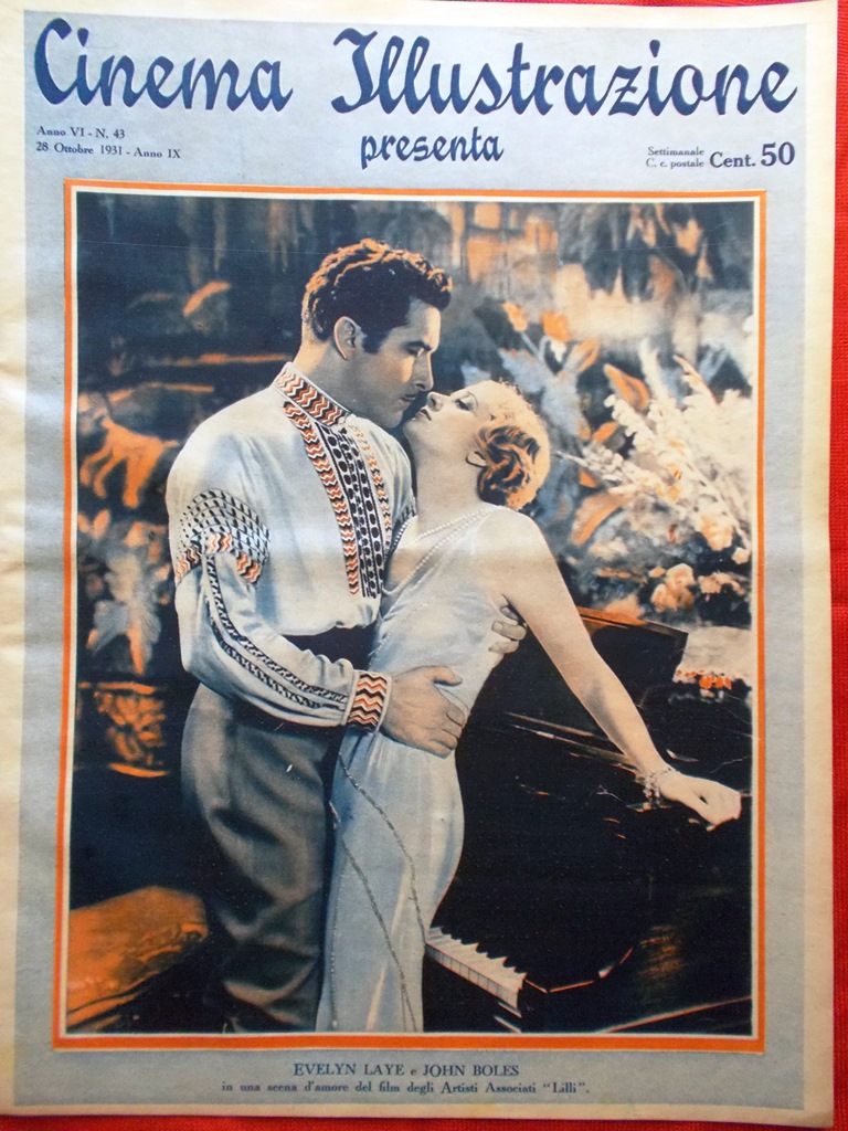 Cinema Illustrazione 28 Ottobre 1931 Ventaglio Pompadour Hayakawa Jordan Taylor