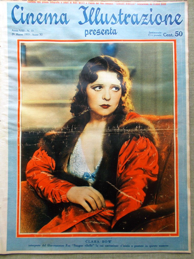 Cinema Illustrazione 29 Marzo 1933 Clara Bow Gable West Crawford …