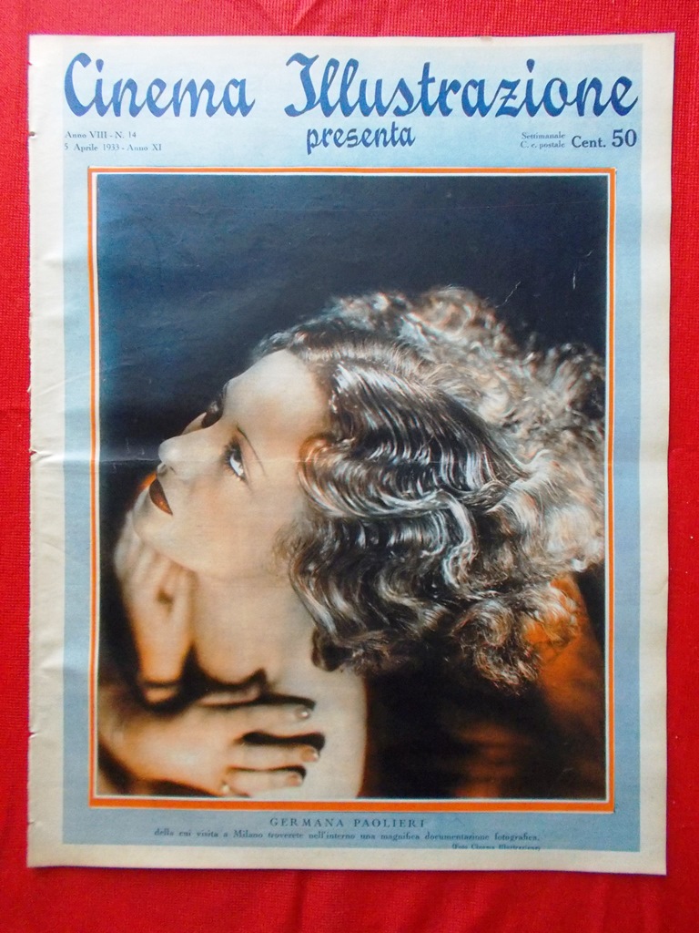 Cinema Illustrazione 5 Aprile 1933 Germana Paolieri Dietrich Crawford Myrna …