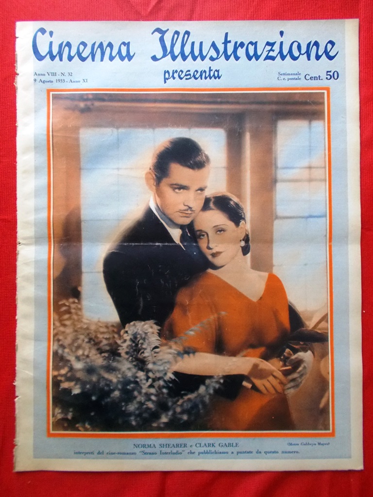 Cinema Illustrazione 9 Agosto 1933 Shearer Gable John Boles Marian …