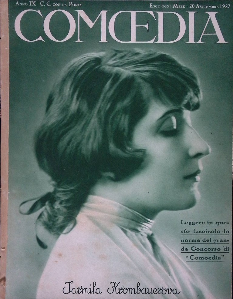 Comoedia di Settembre 1927 Zilahy Lupi Kronbauerova Duse Jorio Vittoriale …