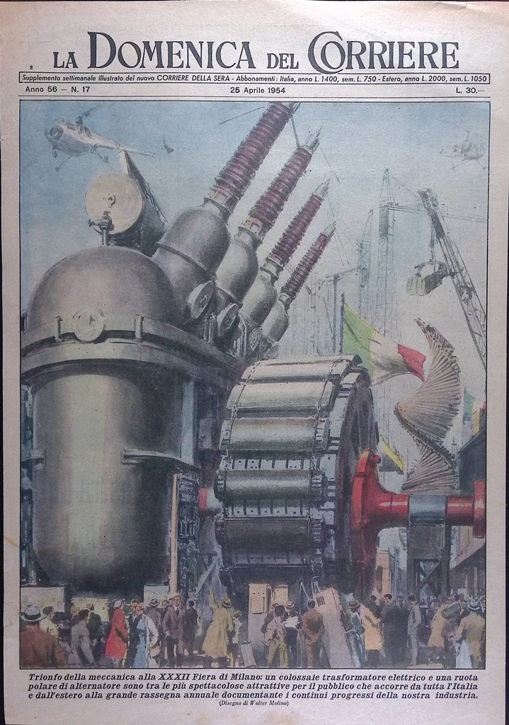 Copertina Domenica del Corriere nr. 17 del 1954 Fiera Milano …