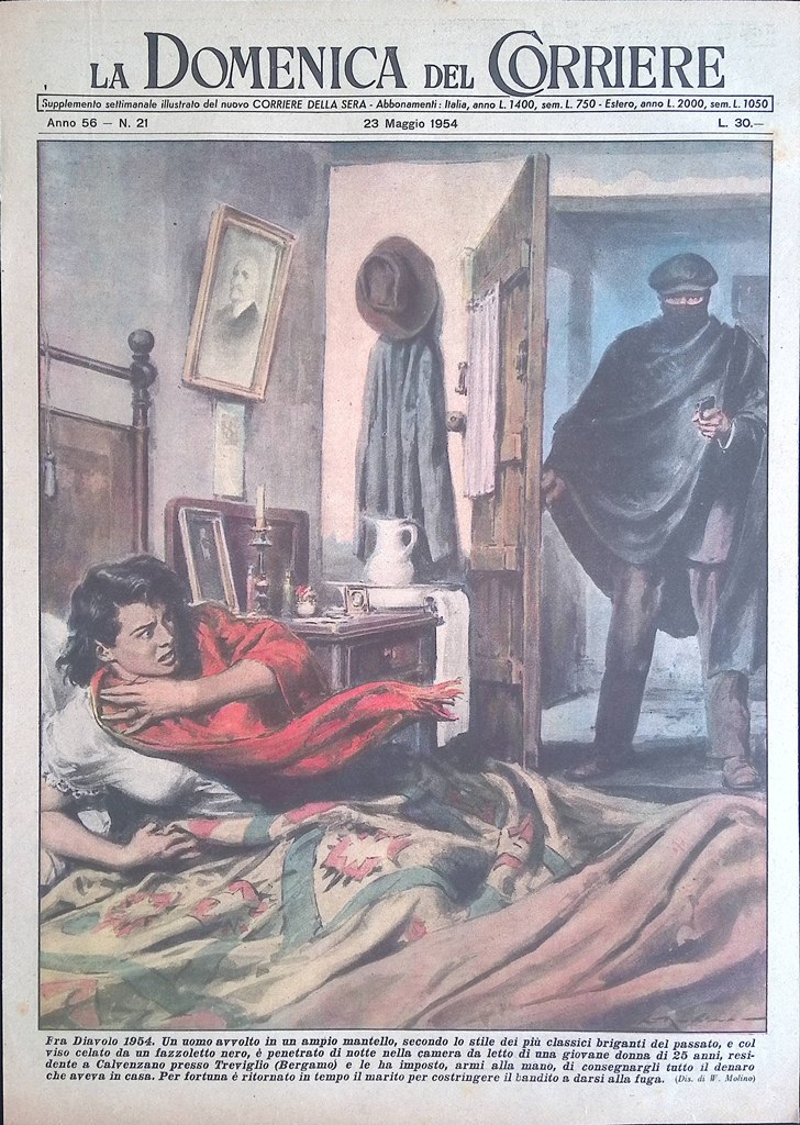 Copertina Domenica del Corriere nr. 21 del 1954 Cavelzano Brigante …