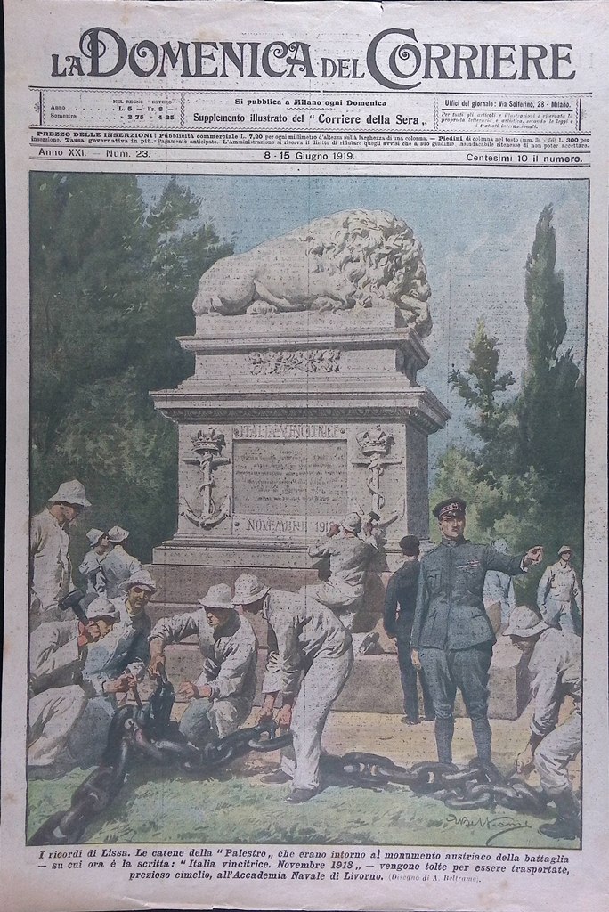 Copertina Domenica del Corriere nr. 23 del 1919 Catene di …