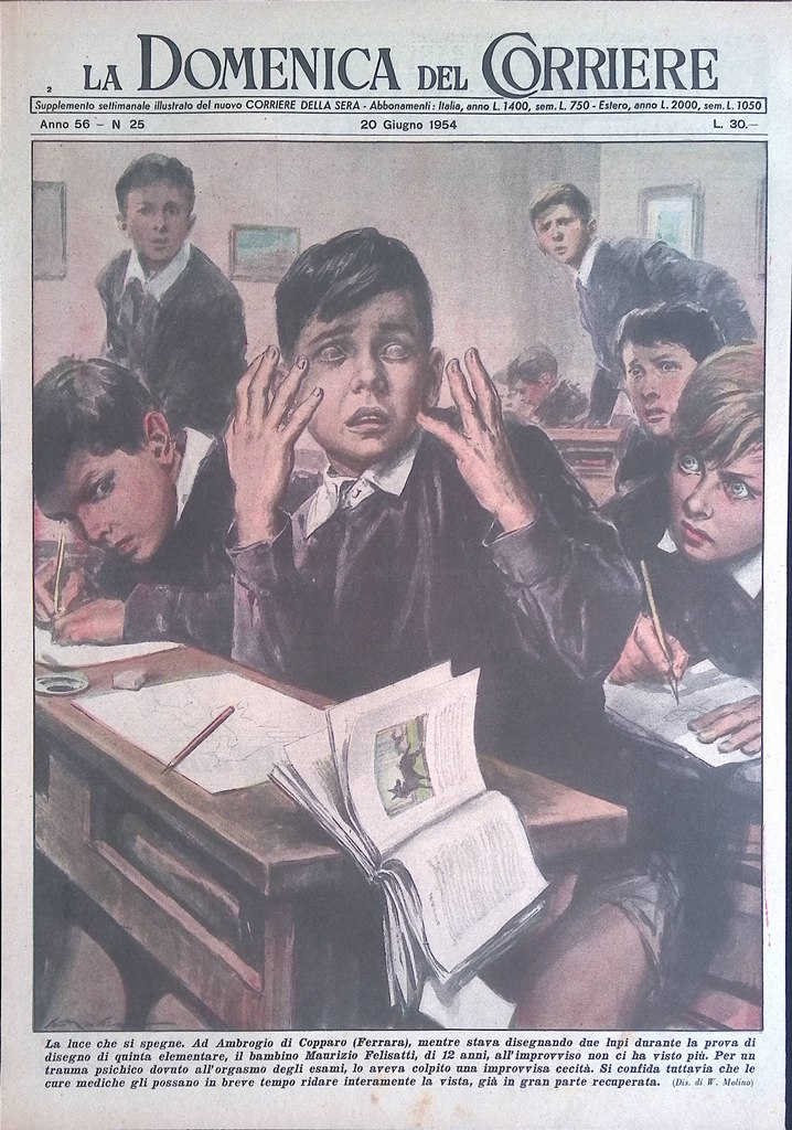 Copertina Domenica del Corriere nr. 25 del 1954 Ambrogio Copparo …