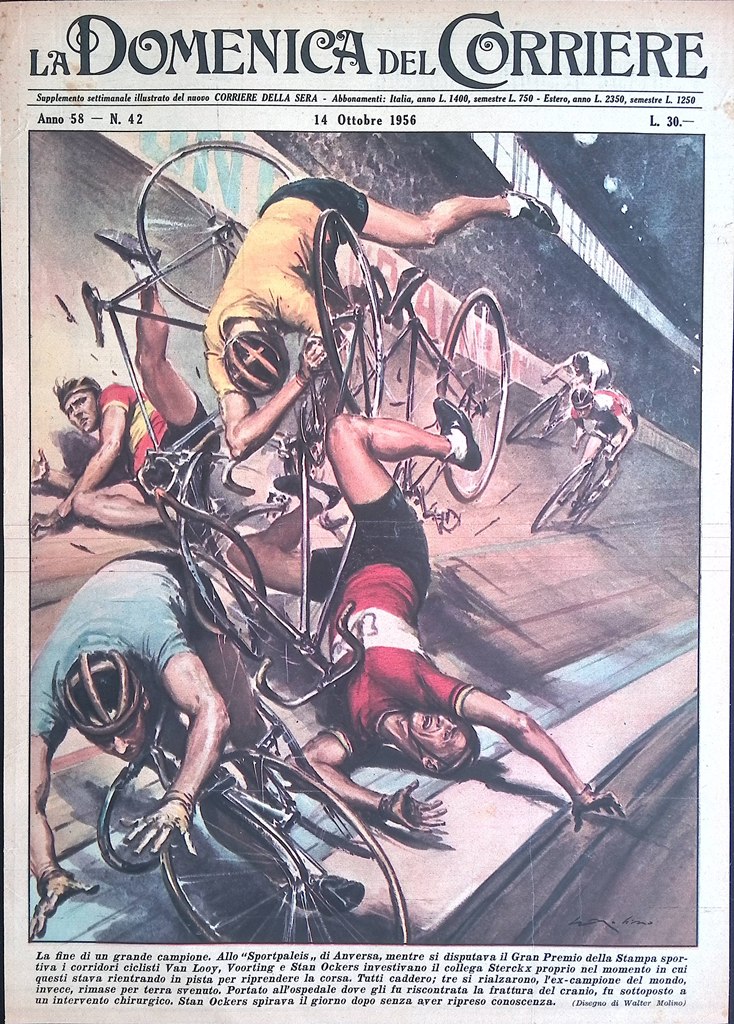 Copertina Domenica del Corriere nr. 42 del 1956 Morte del …