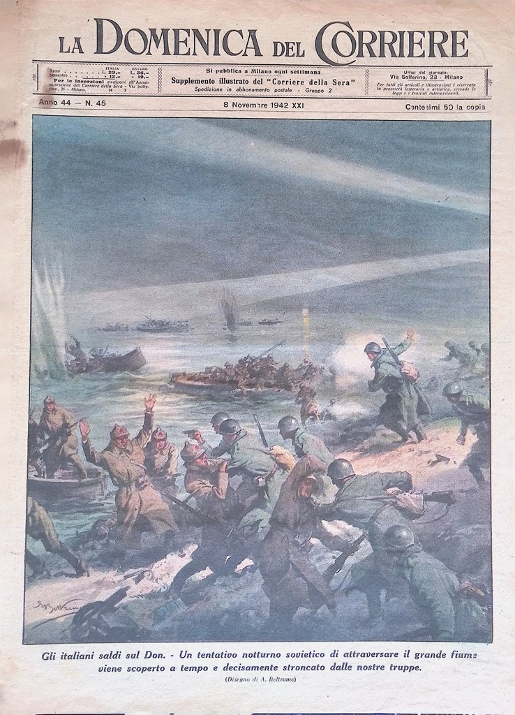 Copertina Domenica del Corriere nr. 45 del 1942 WW2 Italiani …