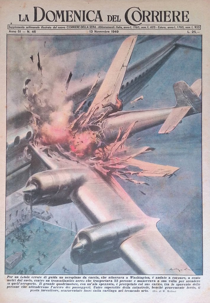 Copertina Domenica del Corriere nr. 46 del 1949 Errore di …