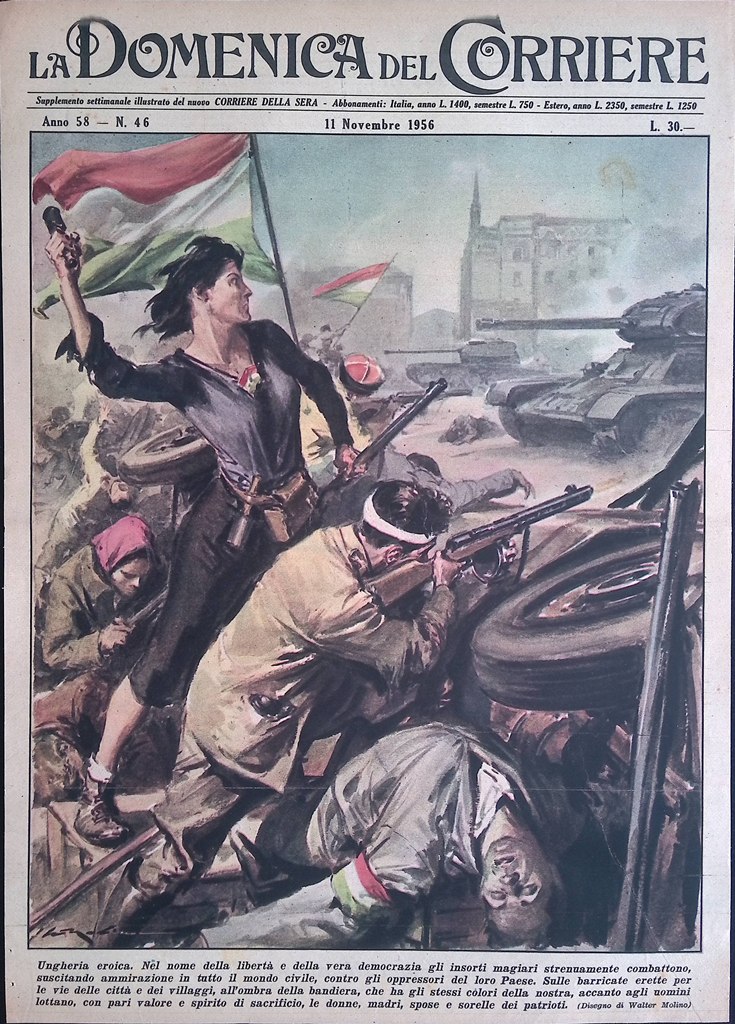 Copertina Domenica del Corriere nr. 46 del 1956 Rivolta Ungheria …