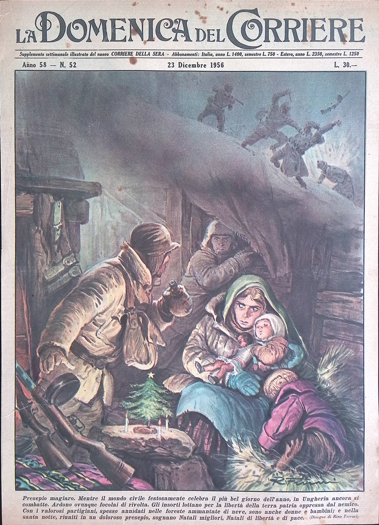 Copertina Domenica del Corriere nr. 52 del 1956 Presepio Magiaro …