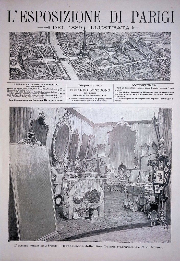 Copertina Esposizione di Parigi nr. 40 del 1889 Industria Italiana …