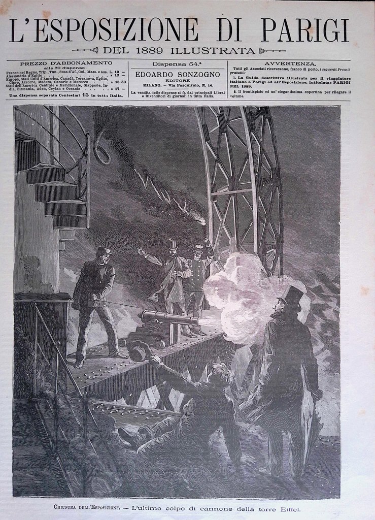 Copertina Esposizione di Parigi nr. 54 del 1889 Ultimo Colpo …