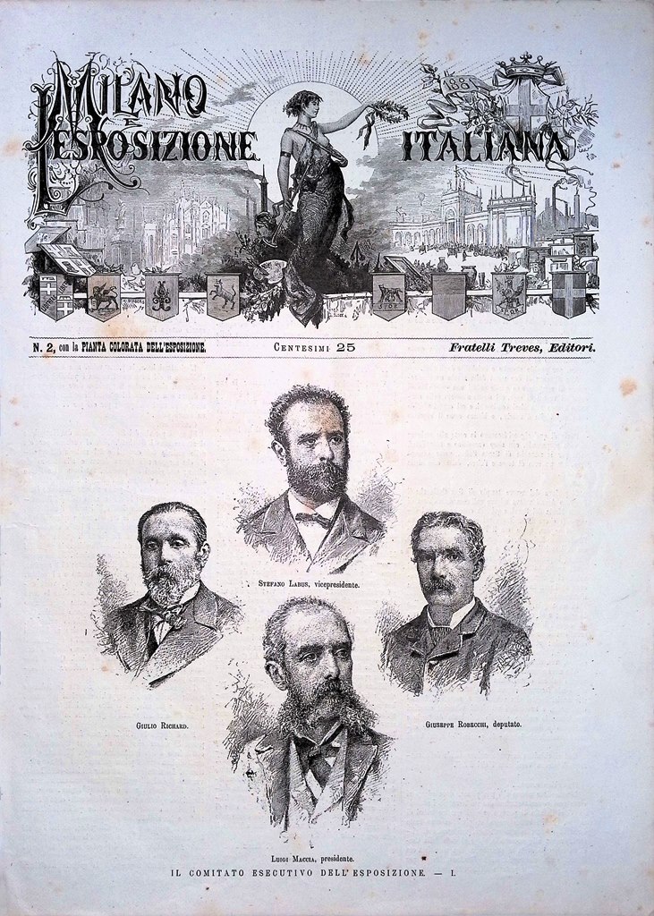 Copertina Milano Esposizione Italiana nr. 2 del 1881 Comitato Esecutivo