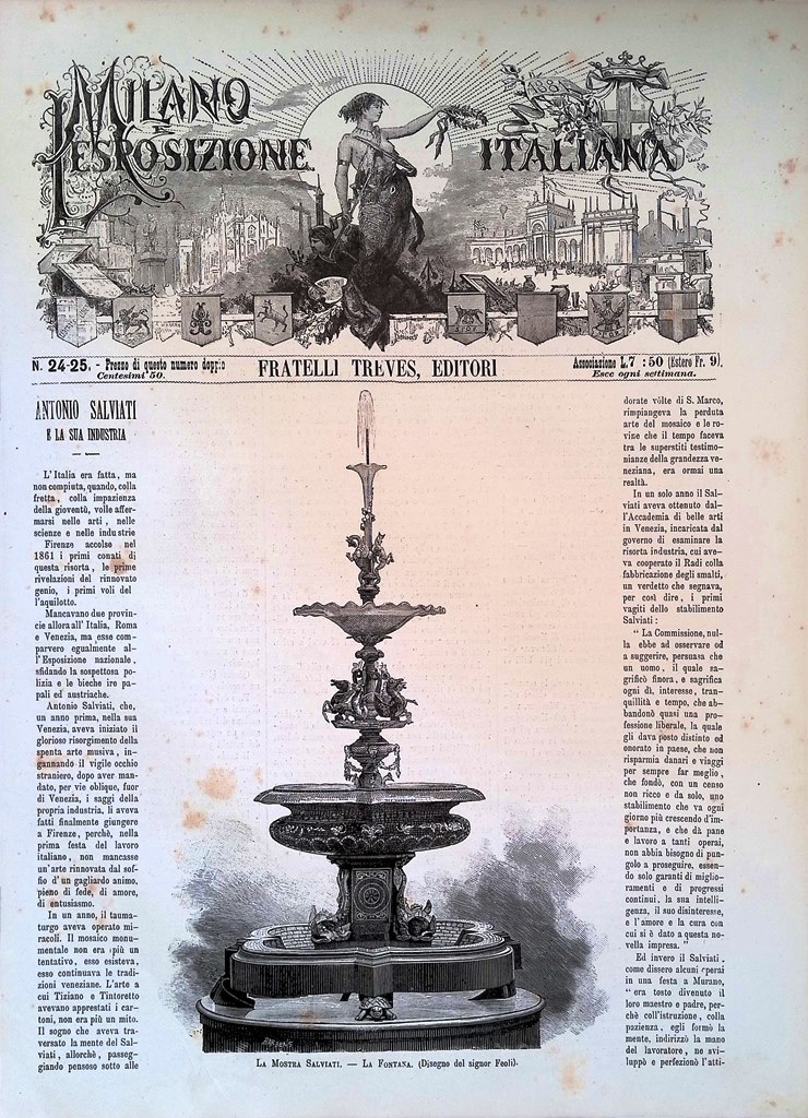 Copertina Milano Esposizione Italiana nr. 24 e 25 del 1881 …