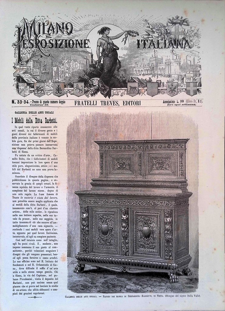 Copertina Milano Esposizione Italiana nr. 33 e 34 del 1881 …