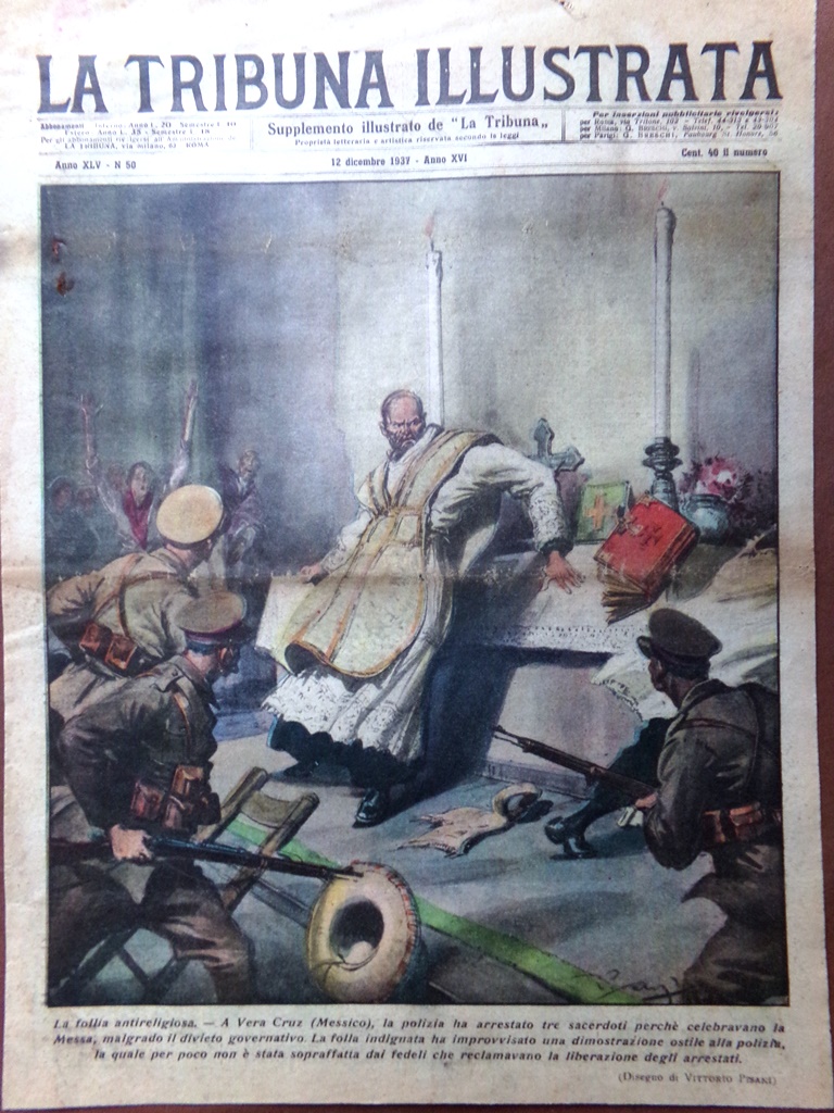 Copertina Tribuna Illustrata nr. 50 del 1937 Vera Cruz Follia …