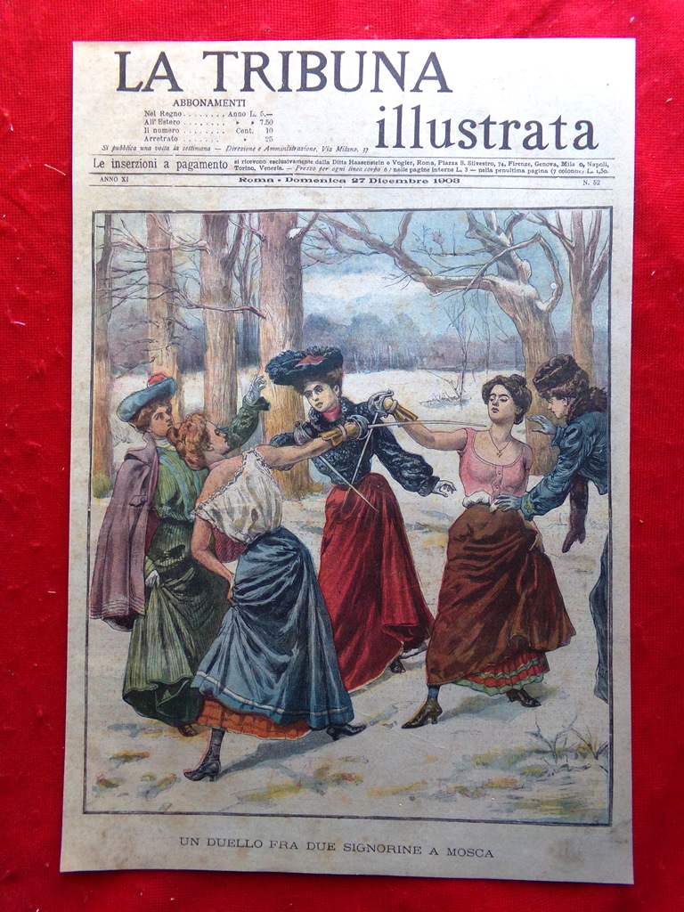 Copertina Tribuna Illustrata nr. 52 del 1903 Duello fra due …