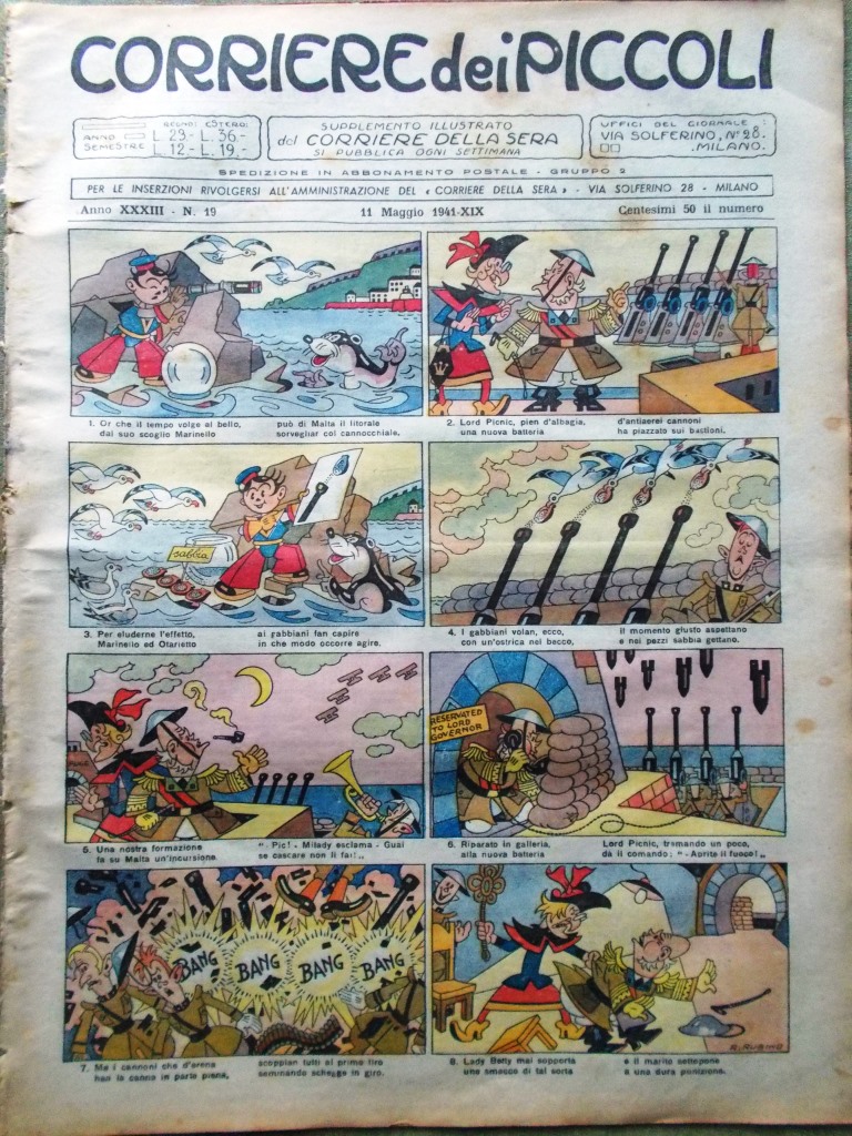 Corriere dei Piccoli 11 Maggio 1941 Masetti Lira Fata Morgana …