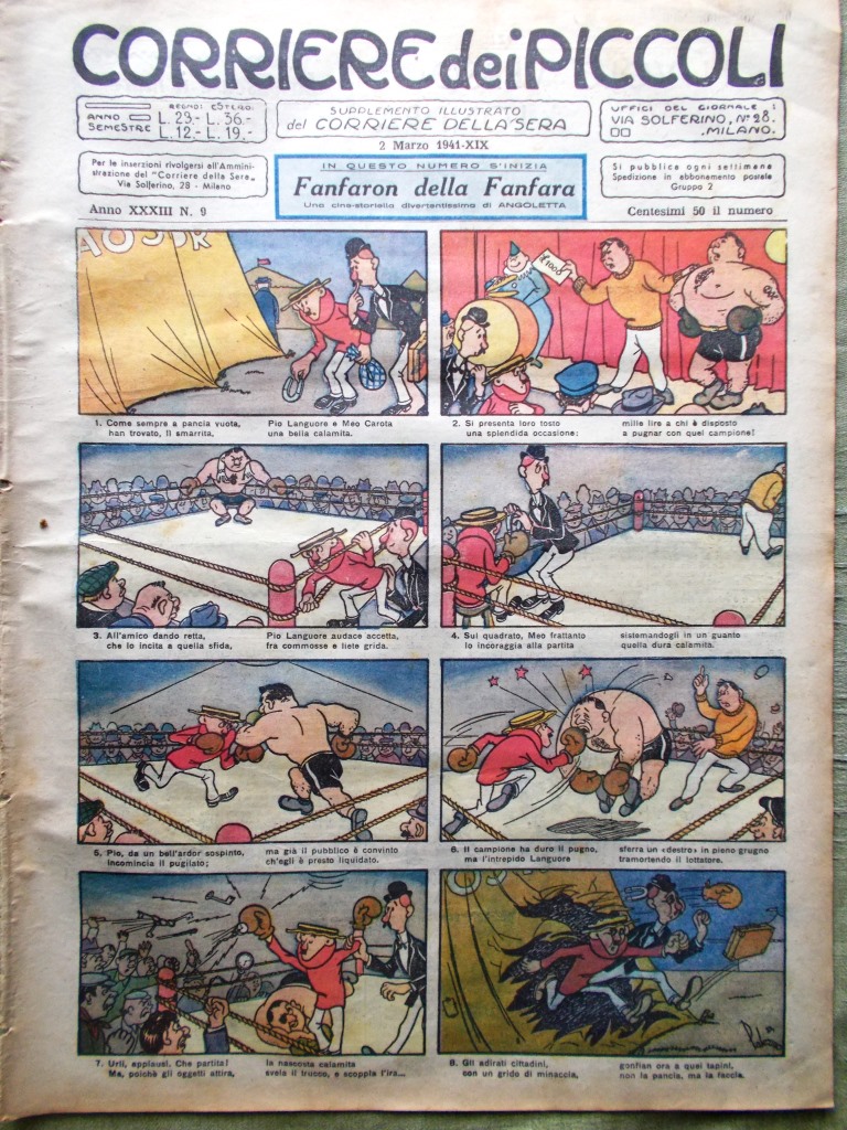 Corriere dei Piccoli 2 Marzo 1941 Fanfaron Vittorio De Sica …