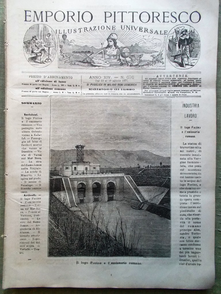 Emporio Pittoresco del 12 Agosto 1877 Varna Mar Nero Argenteria …
