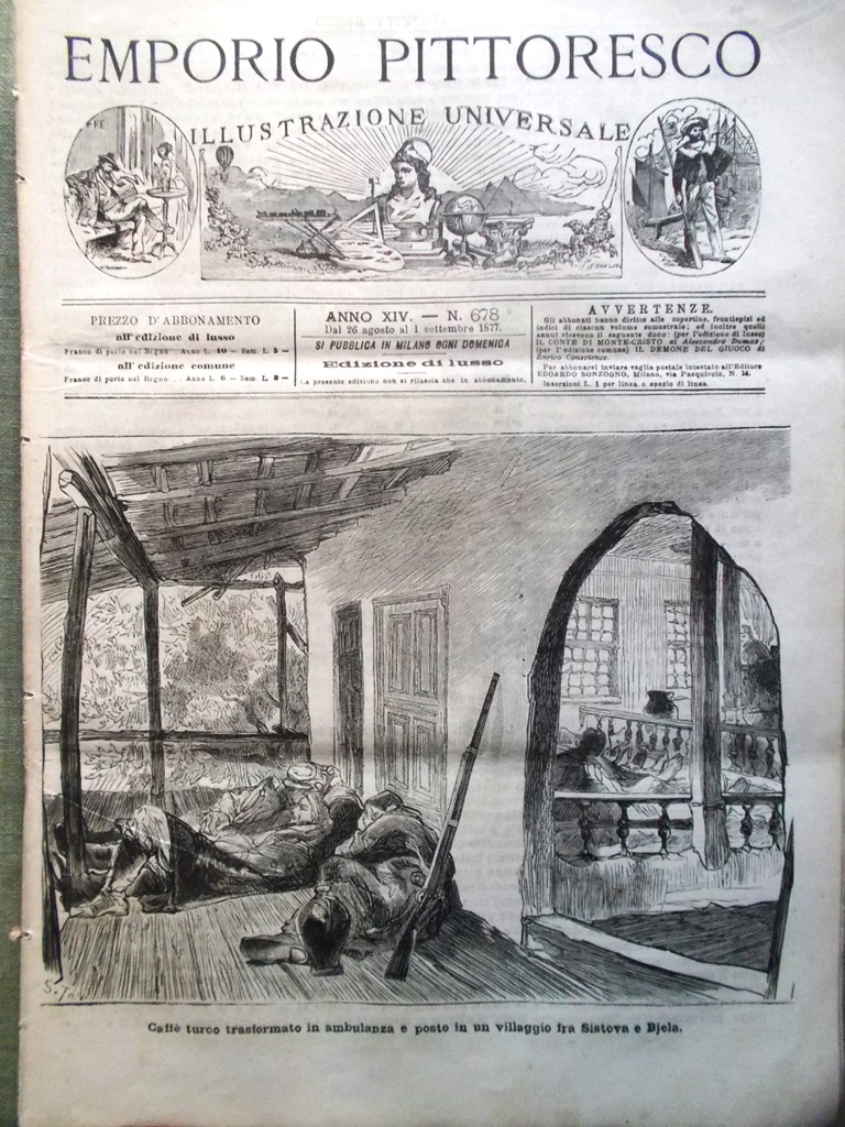 Emporio Pittoresco del 26 Agosto 1877 Esposizione Philadelphia Formichiere Trina