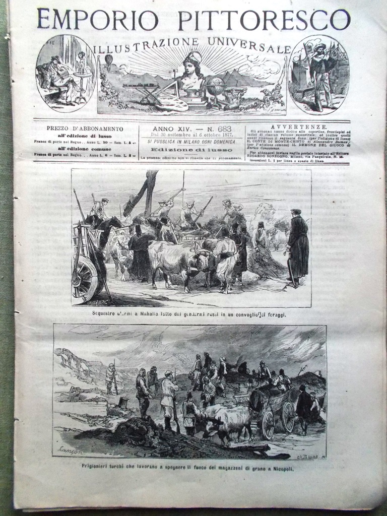 Emporio Pittoresco del 30 Settembre 1877 Fiammiferi Thiers Acquario di …