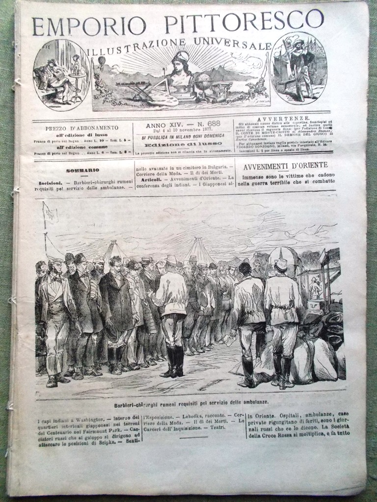 Emporio Pittoresco del 4 Novembre 1877 Conferenza Washington Inquisizione Moda