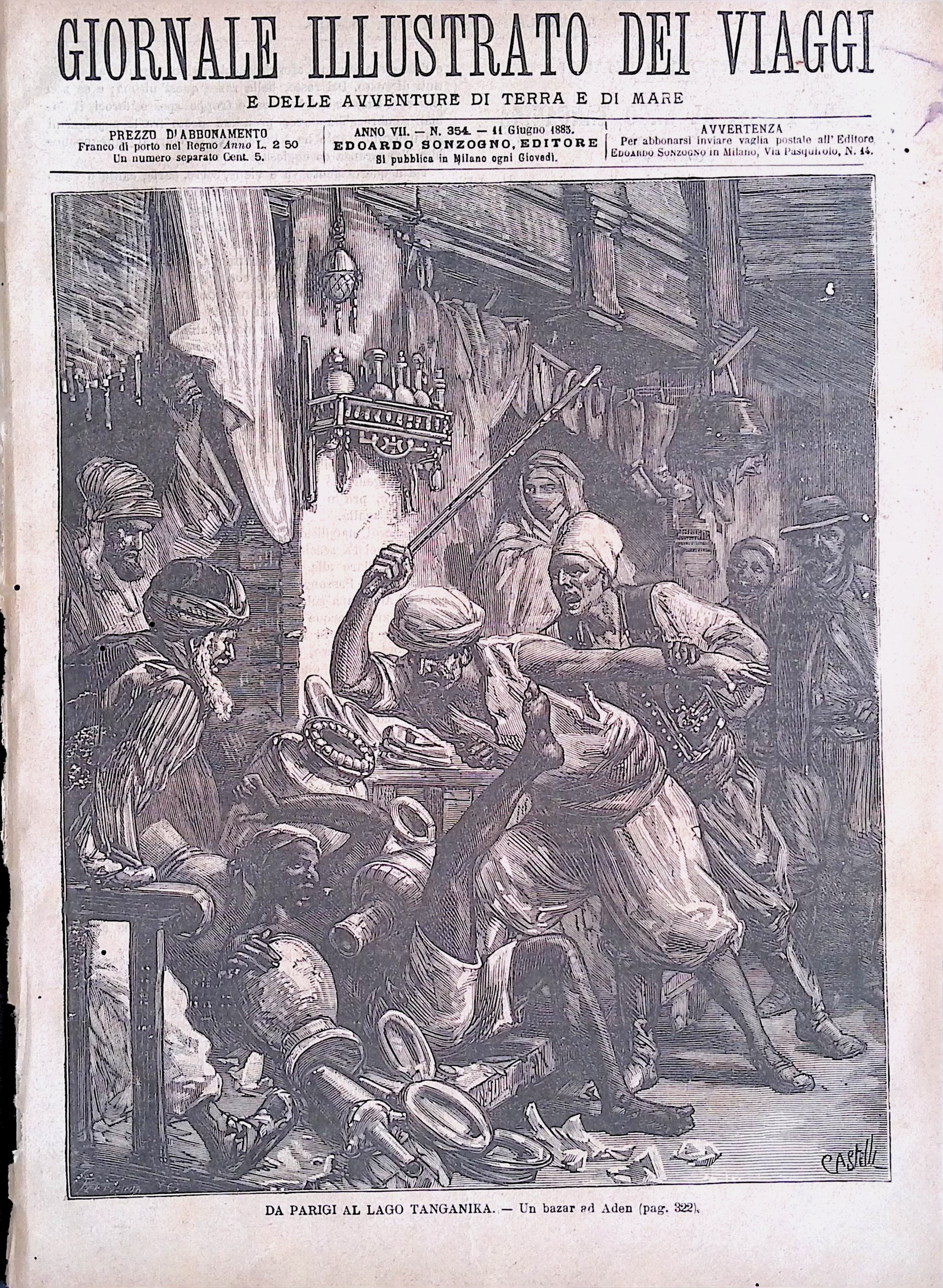 Giornale Illustrato dei Viaggi 11 Giugno 1885 Parigi Tanganika Almée …