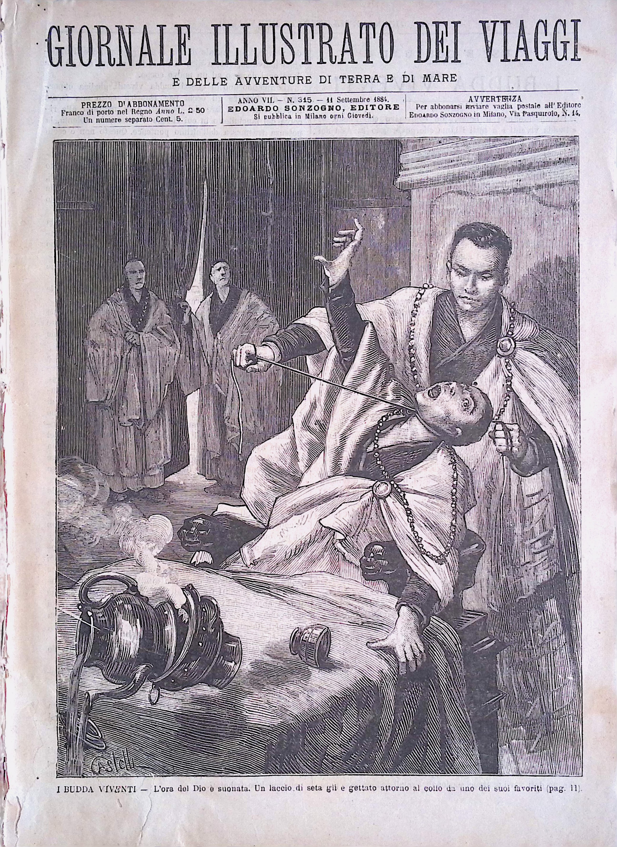 Giornale Illustrato dei Viaggi 11 Settembre 1884 Budda Viventi Telefono …