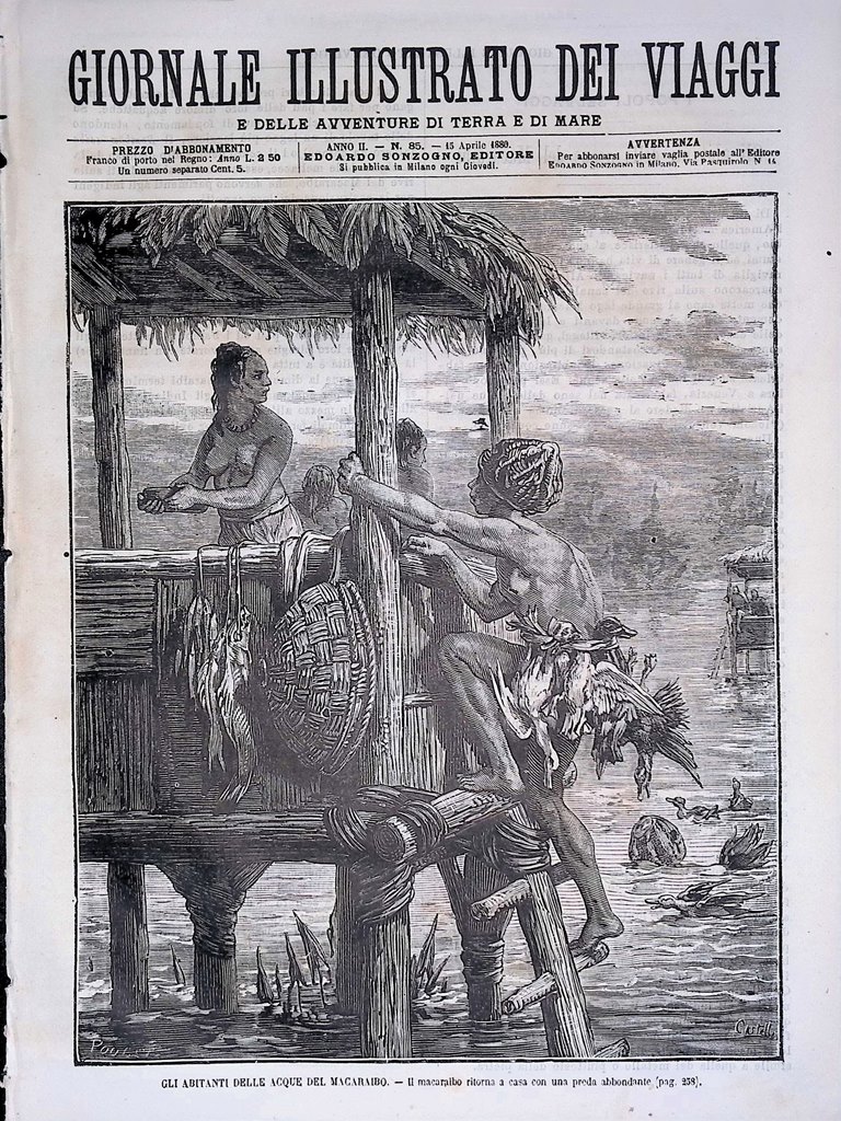 Giornale Illustrato dei Viaggi 15 Aprile 1880 Corriere California Maracaibo …