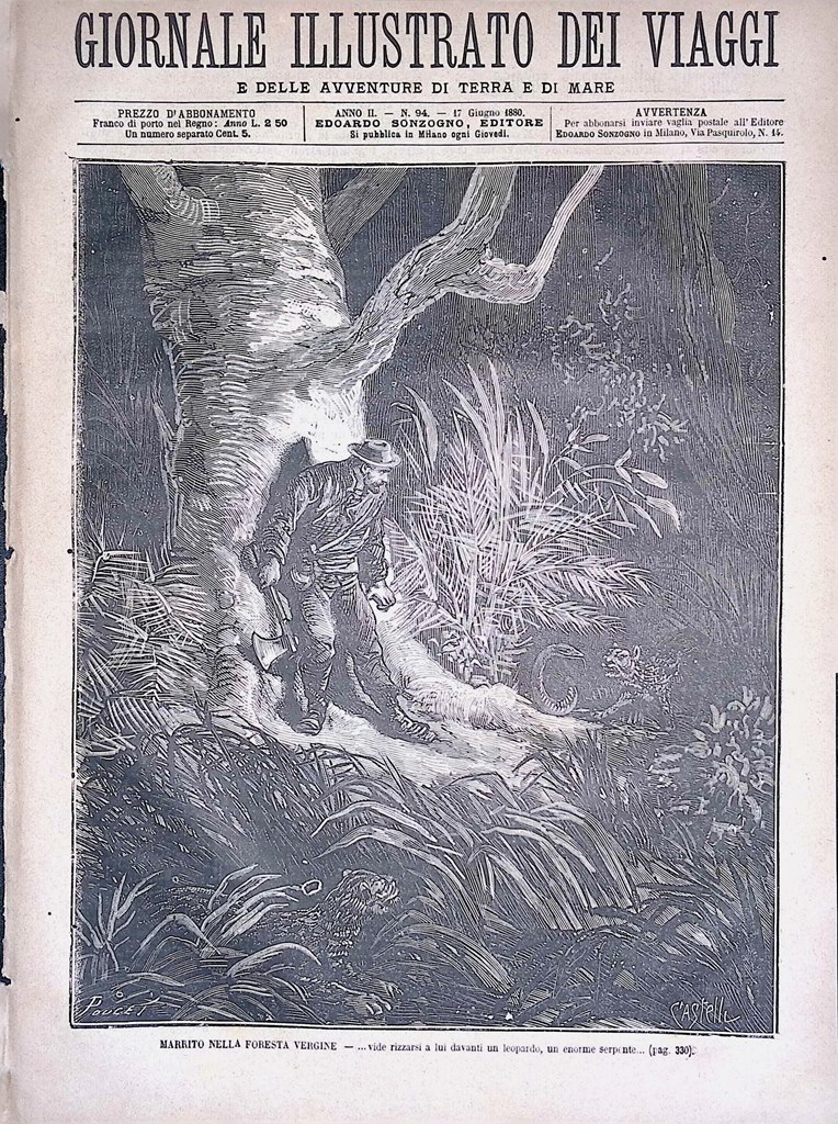 Giornale Illustrato dei Viaggi 17 Giugno 1880 Smarrito Foresta Vergine …