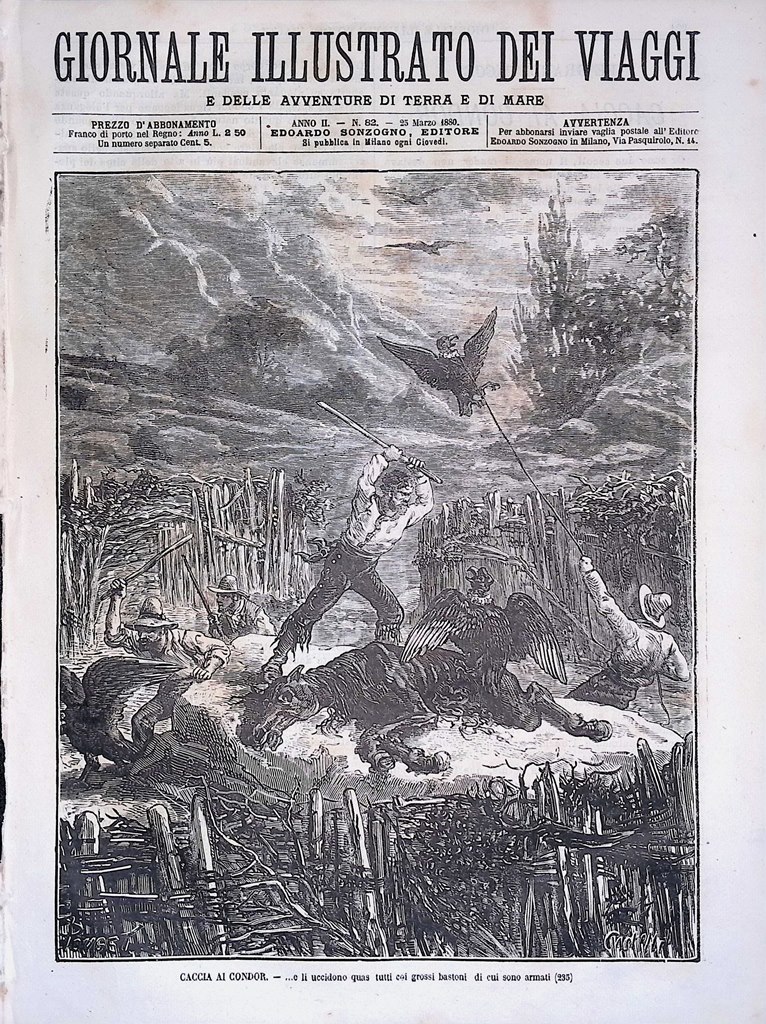 Giornale Illustrato dei Viaggi 25 Marzo 1880 Condor Palazzo Praga …