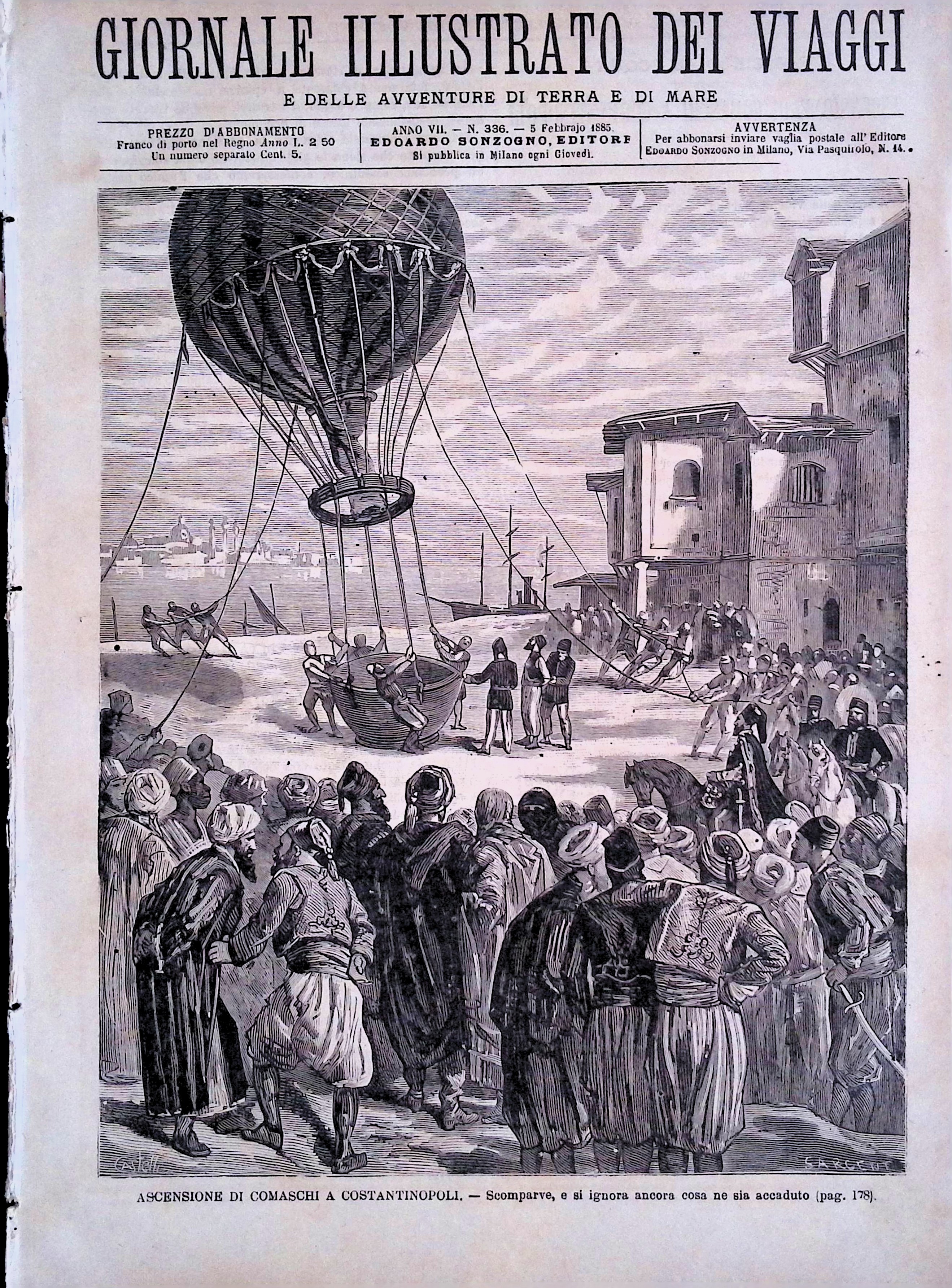 Giornale Illustrato dei Viaggi 5 Febbraio 1885 Ascensione di Comaschi …