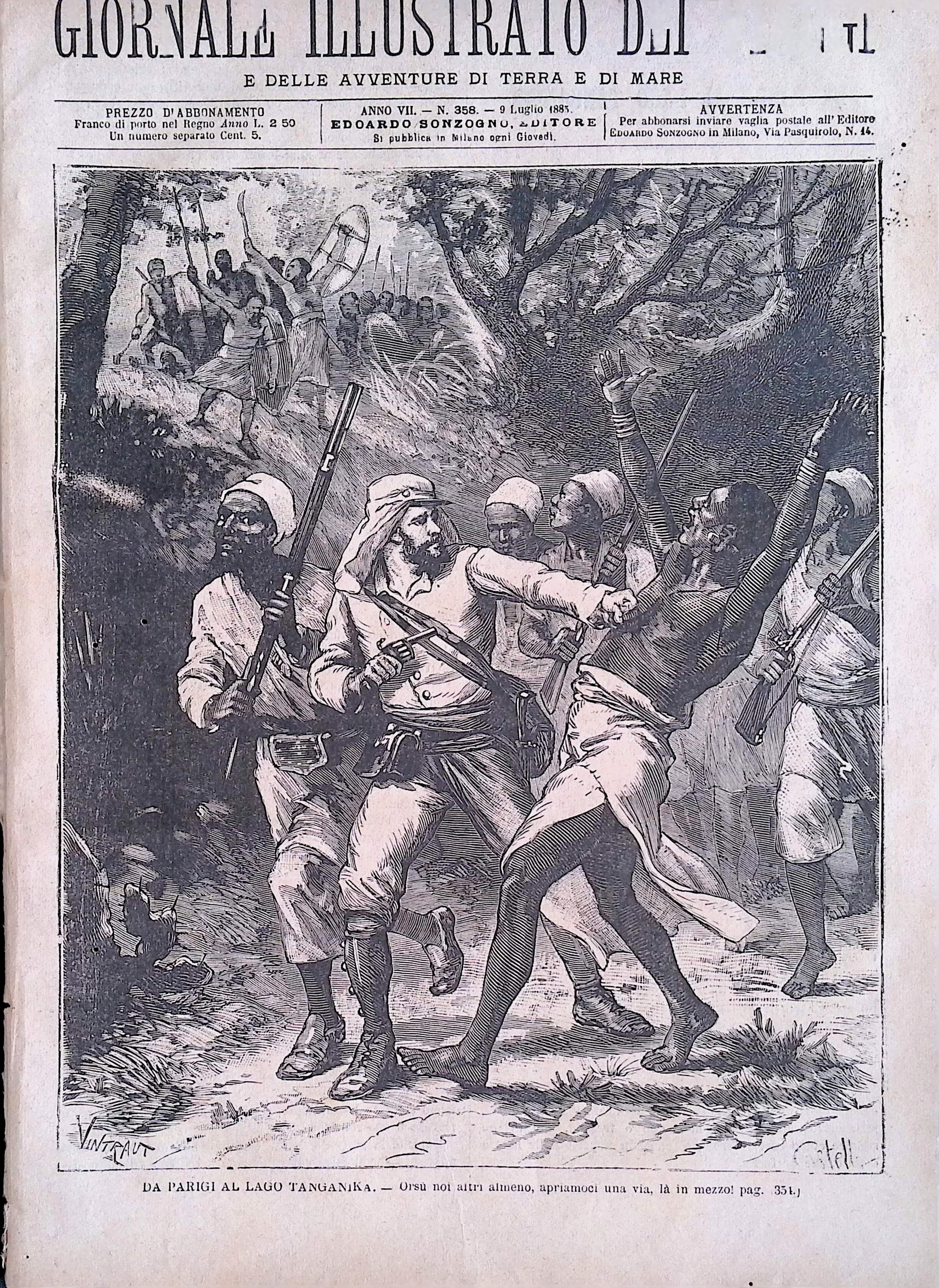 Giornale Illustrato dei Viaggi 9 Luglio 1885 Galleria tra Gran …