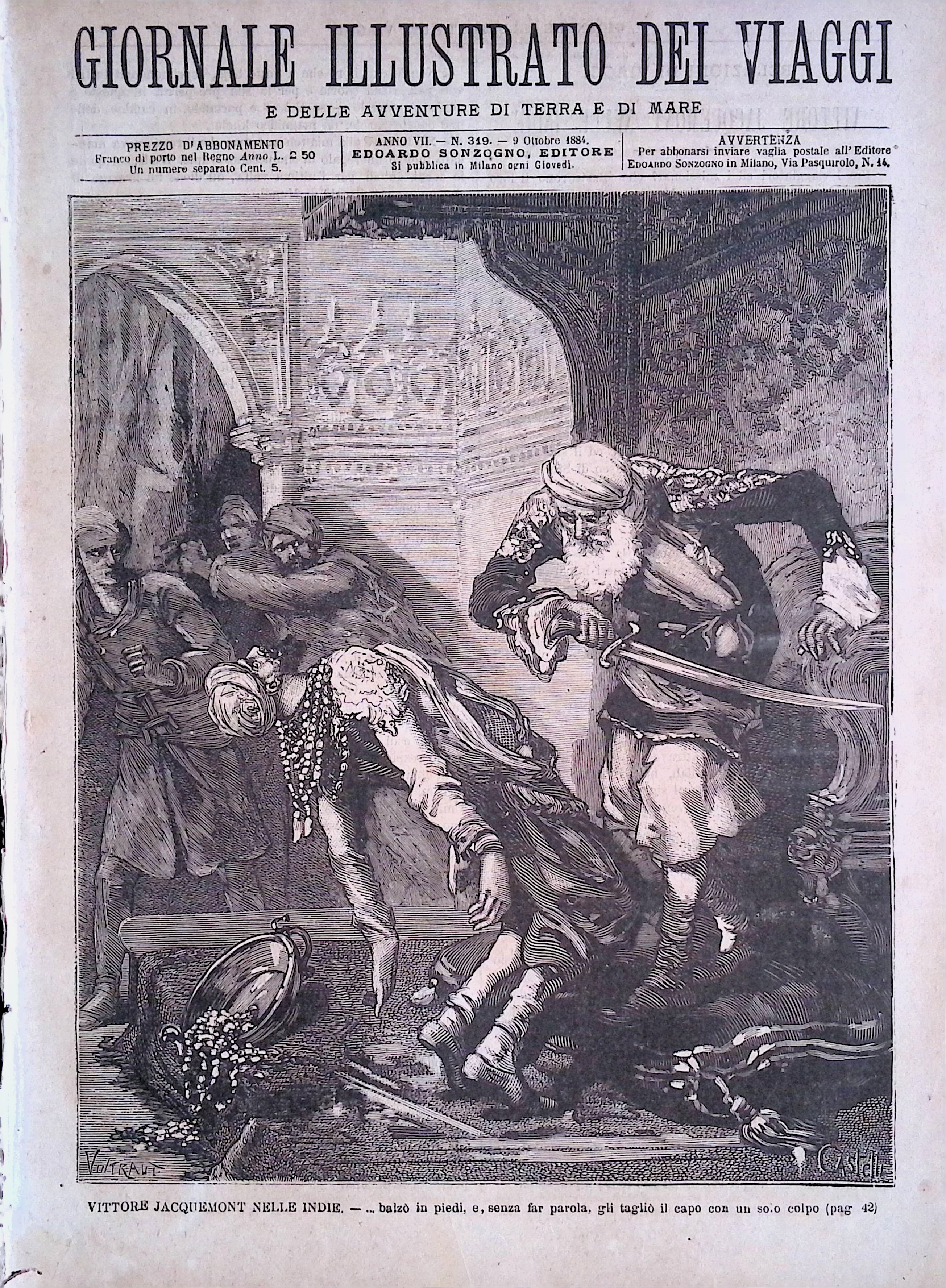 Giornale Illustrato dei Viaggi 9 Ottobre 1884 Victor Jacquemont Ponti …