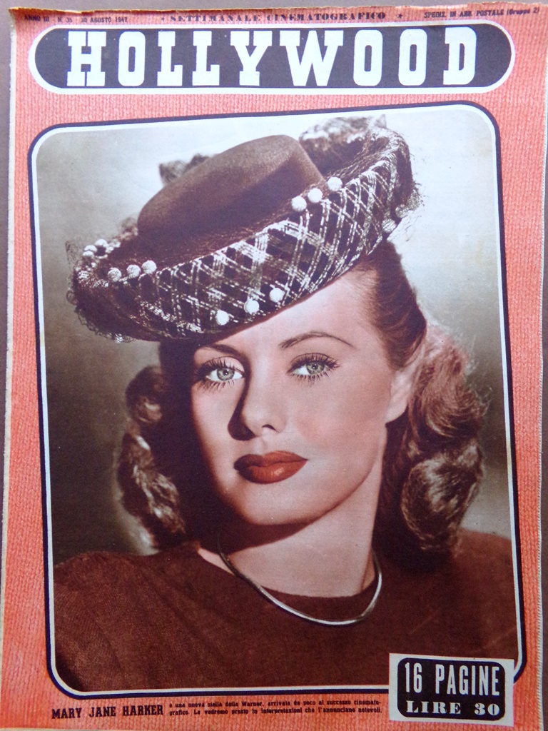 Holywood del 30 Agosto 1947 Harker Clark Gable Valentino Mature …