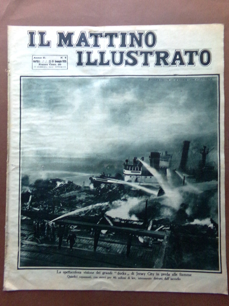 Il Mattino Illustrato 12 Gennaio 1925 Nubifragio Londra Colonia Porta …